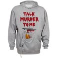 thumbnail image 1 of Talk Murder to Me Beer Holder Tailgate Hoodie Sweatshirt Unisex 3X-Large Oxford, 1 of 4