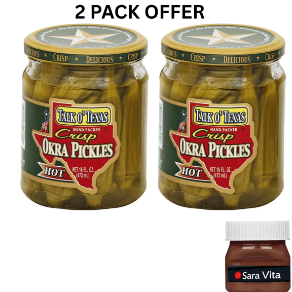 Talk O' Texas Crisp Hot Okra Pickles, 16 fl oz