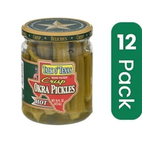 Talk O Texas Hot Pickled Okra 16 oz (Pack Of 12)