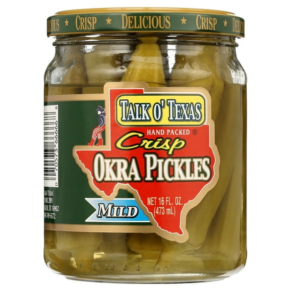 Talk O' Texas Mild Okra Pickles, 16 fl oz