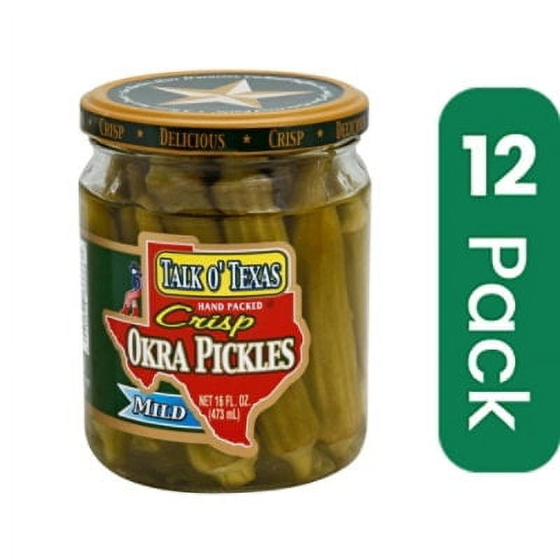 Talk O Texas Mild Pickled Okra 16 oz (Pack Of 12)