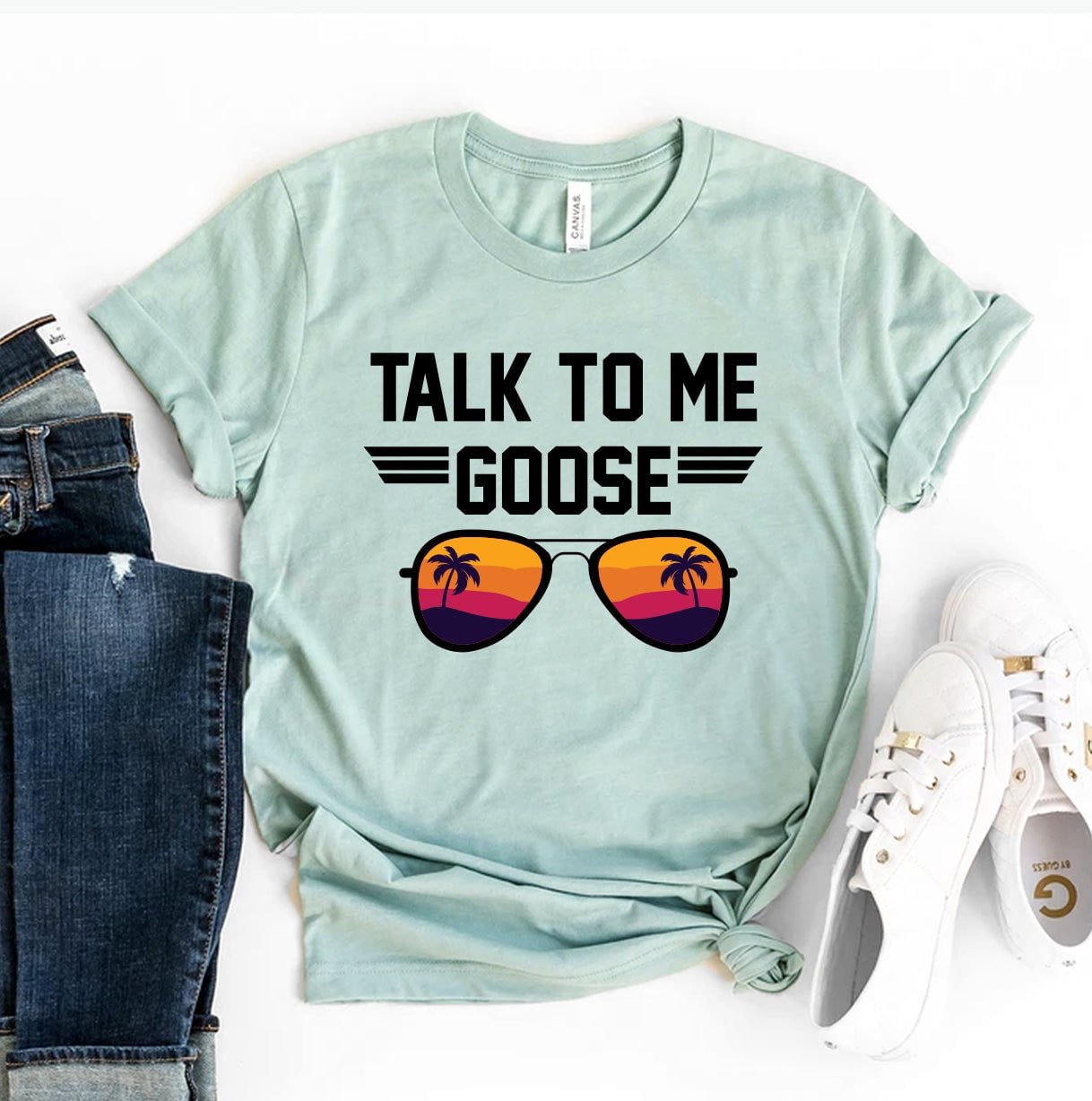 Talk To Me Goose T-shirt Military Tshirt Humor Top Women's Funny Shirt  Sunglasses Shirts Sarcastic Tee Top Gun Gift 