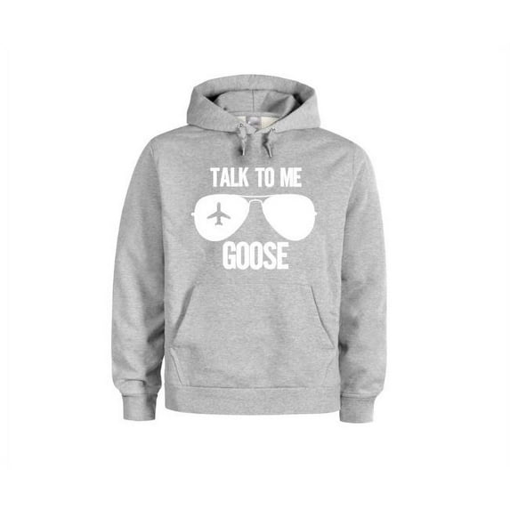 Talk To Me Goose, Top Gun Hoodie, Top Gun Apparel, Gift For Him, Women's Fashion, Unisex Hoodies, Humor, Sayings, Gift For Her, Goose, Cute, Grey (White Text), 2XL