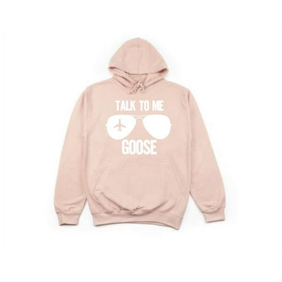 Talk To Me Goose, Top Gun Hoodie, Top Gun Apparel, Gift For Him, Women's Fashion, Unisex Hoodies, Humor, Sayings, Gift For Her, Goose, Cute, Peach (White Text), 2XL