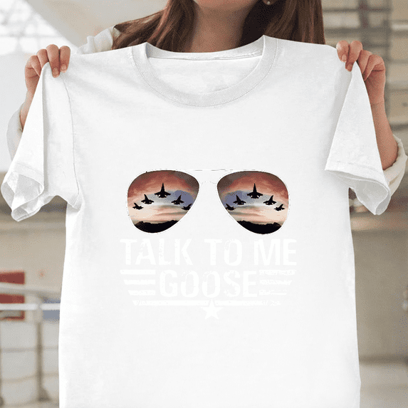 Talk To Me Goose Top Movie Parody Heavy Casual Unisex T-Shirt, up to size 3XL.