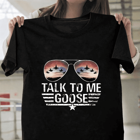 Talk To Me Goose Top Movie Parody Heavy Casual Unisex T-Shirt, up to size 3XL.