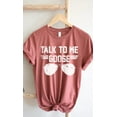 thumbnail image 1 of Talk to Me Goose White Ink Graphic Tee T-Shirt PLUS, 1 of 10