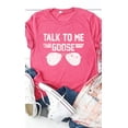 thumbnail image 1 of Talk to Me Goose White Ink Graphic Tee T-Shirt PLUS, 1 of 10