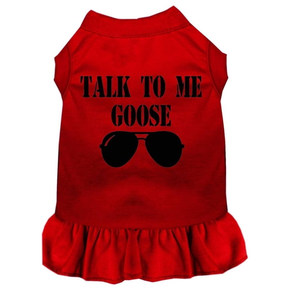 Pet Dog Cat Dress Screen Printed, "Talk To Me Goose"