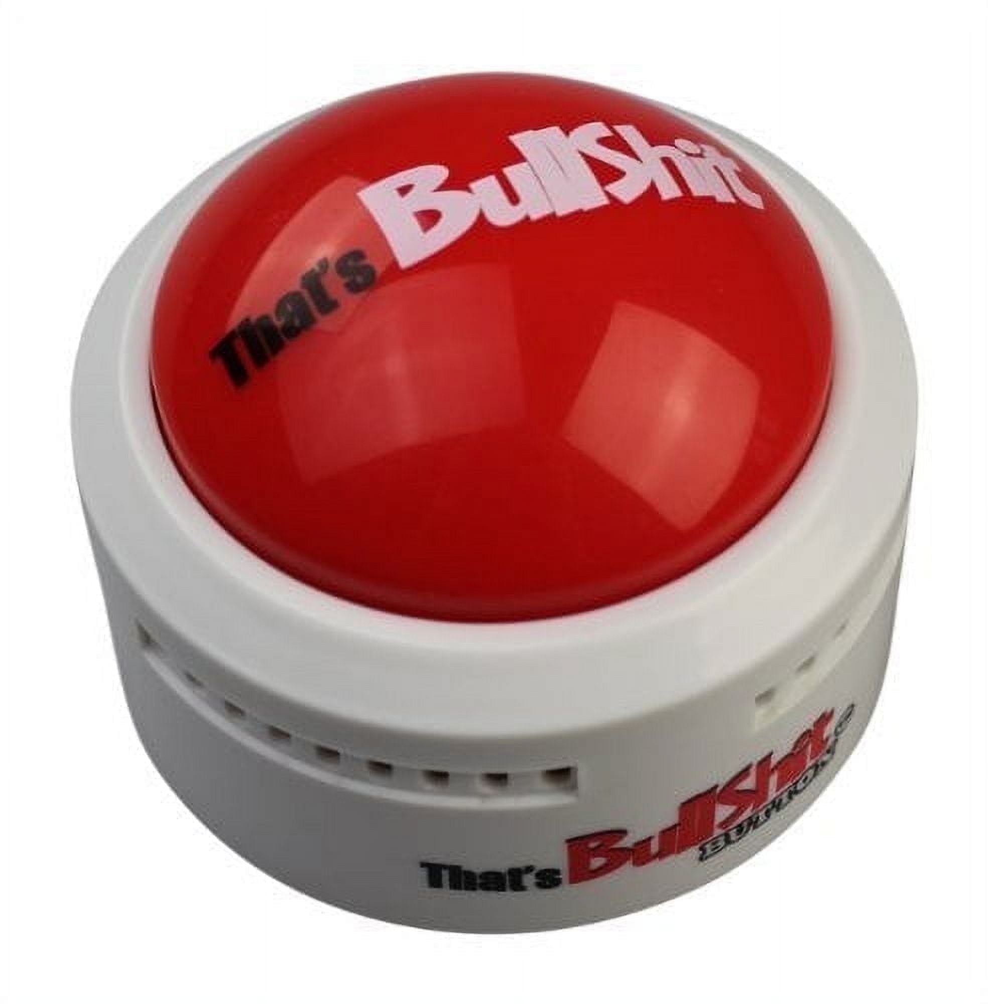 Bullshit Alert Button - Funny Novelty Sound Button With Pre-Loaded Phrase (Requires 2x AAA Batteries)