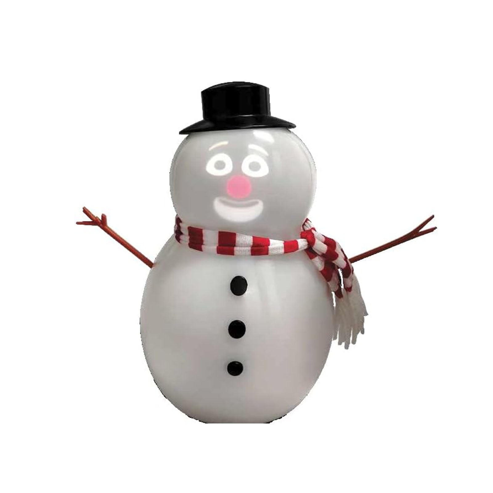 Talking Animated Blink Snowman with Built in Projector & Speaker Plug'n Play, Adorable Interactive Snowman Decoration, USB or Battery Powered, Talking Snowmans with Three Buttons on The Body