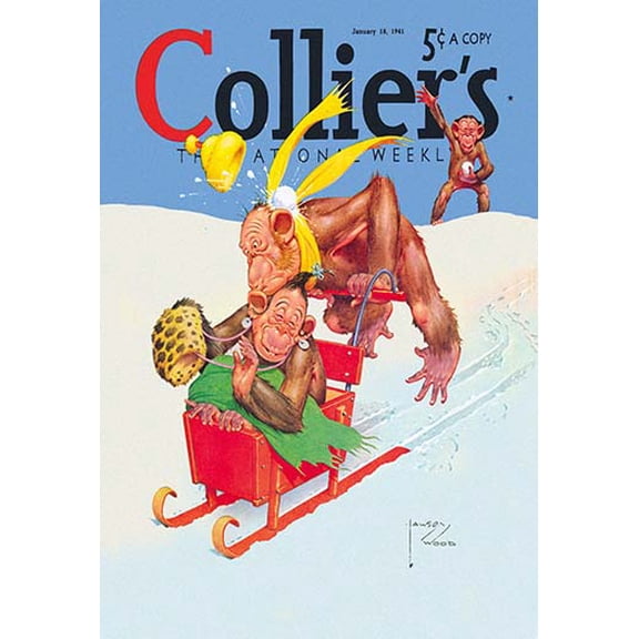 Talking Baby Monkeys on a Stroll Fine art canvas print (20" x 30")