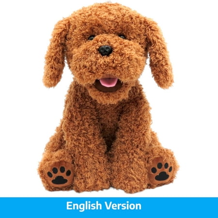 Bear The Doodle, Goldendoodle Bilingual Talking Dog Plush Toy - Teaches 100 Words in Spanish, Narrates Book 1 Story, Interactive Educational Toy for Kids, Language, Reading, Travel, Ages 3+, Unisex