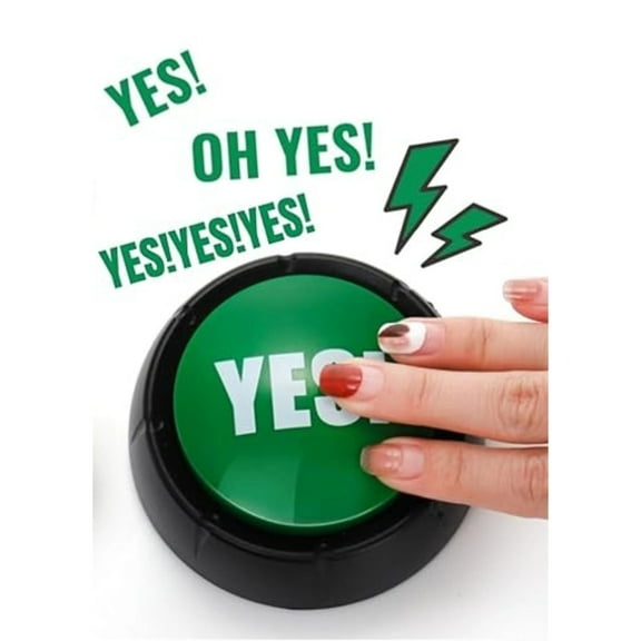 Talking Buttons YES Button with Sound, Dog Buttons for Communication Answer Buzzers Set Dog Talking Button Set Noise Button Toys Dog Talking Button Set