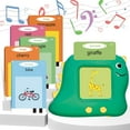 thumbnail image 1 of Talking Flash Card Learning Educational Toy, Talking Flash Cards with 224 Words 112 Double Sided Cards Preschool Sensory Toys, Dinosaur Montessori Toys, 1 of 10