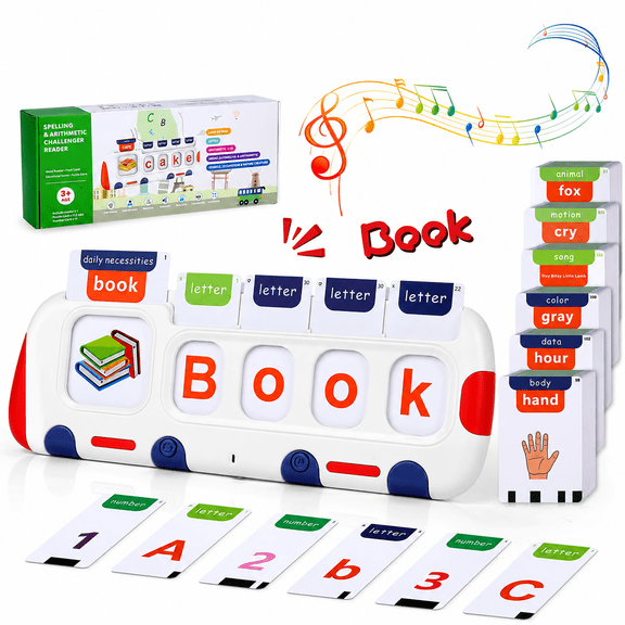 Talking Flash Cards,  CVC Word Spelling Games, Preschool Learning Activities Learning Toy, 218 Words Letter Matching Games, ABC Alphabet Flash Cards, Educational Toy for Toddler 3 - 6 Year Old