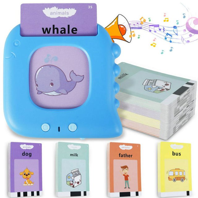 Talking Flash Cards Educational Toy for Toddlers Age 1 2 3 Speech Therapy Toys Autism Sensory