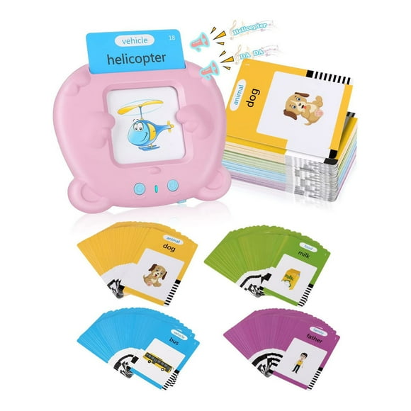 Talking Flash Cards Educational Toys, Talking Flashcards Learning Toys for Toddlers, Montessori Toys Flash Cards for Age 1-6