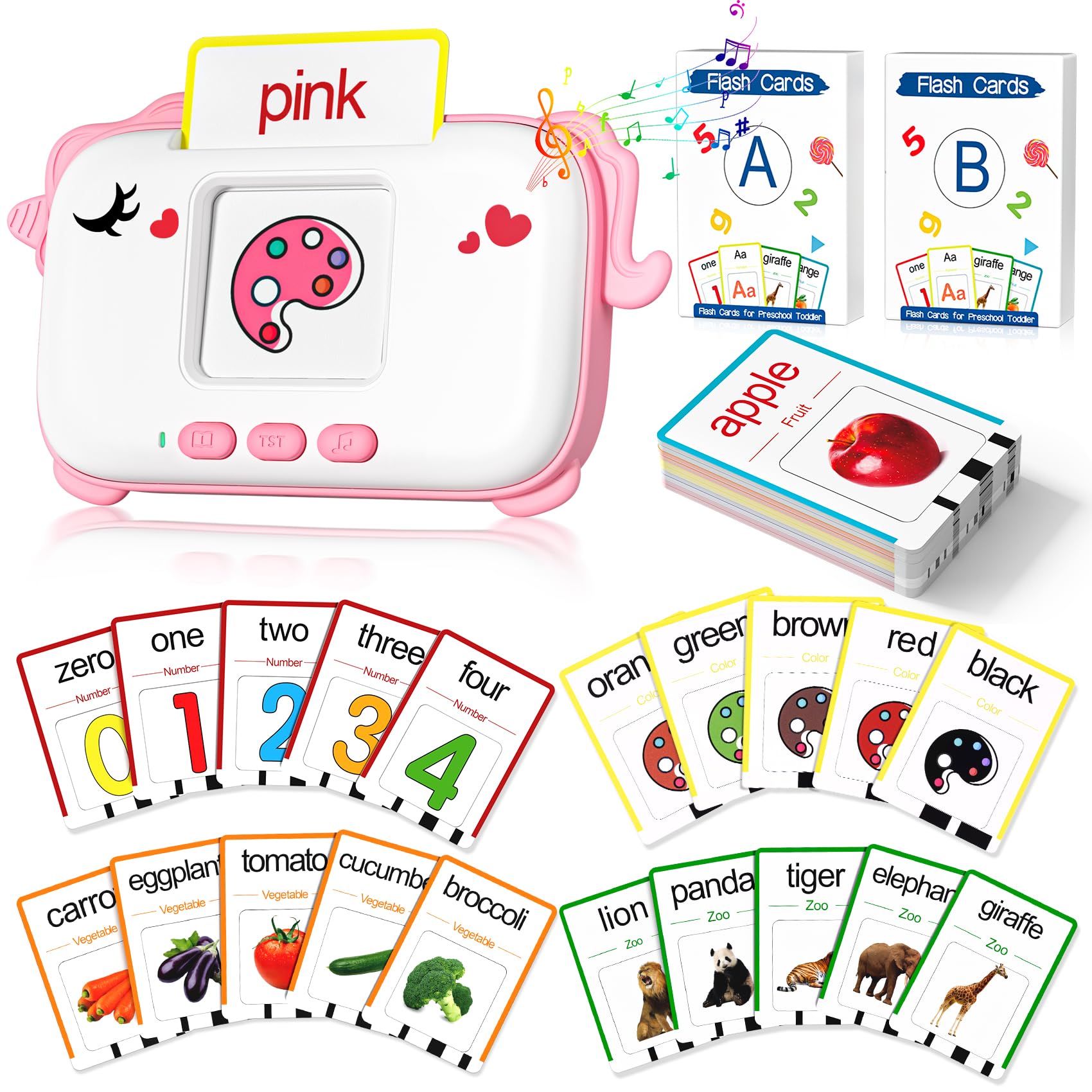 Talking Flash Cards for IFF17 Toddlers Toys for Ages 2-4, Learning Toys ...