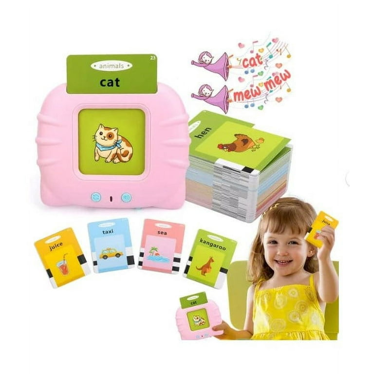 Talking Flash Cards Learning Toys for 2 3 4 5 6 Year Old Boys Girls, Educational Toddlers Toys Reading Machine with 224 Words, Preschool Montessori