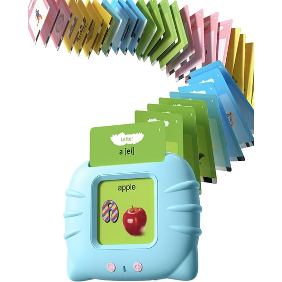 Talking Flash Cards for Toddlers 1 2 3 4 Year Olds,Montessori Language Learning with 224 Words,Pocket Speech Therapy and Autism Playthings,Children's Sensory Educational Device