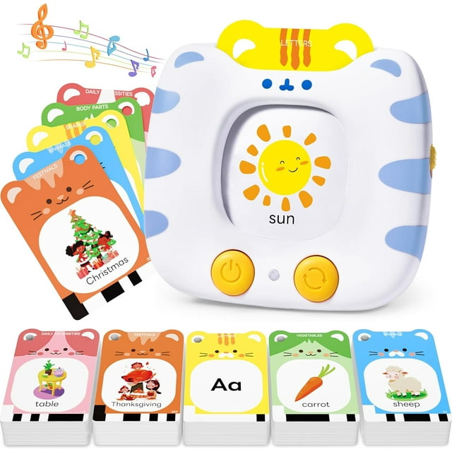 Talking Flash Cards for Toddlers 15 Clear Voice & Thick Cards & Easy