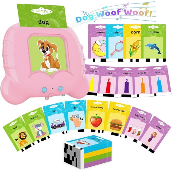 Talking Flash Cards for Toddlers 2-4 Years,Flash Cards for Toddlers,Pocket Speech Therapy Toys,Autism Toys,Montessori Toys with 224 Words,Children's Sensory Learning Educational Toys