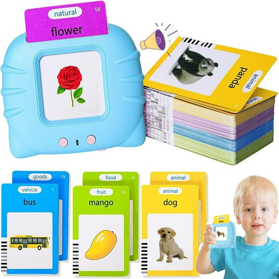 Talking Flash Cards for Toddlers 2-4 Years Speech Therapy Toys, Pocket Speech for Toddlers Learning Toys, 224 Sight Words for Toddler Educational Preschool Toys Gifts