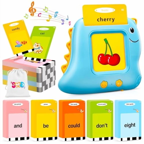 Talking Flash Cards for Toddlers,540 Sight Words Flash Cards Speech Therapy Toys - Learning Educational Gifts for Age 1 2 3 4 5 6 Years Old Boys and Girls(540 Sight Words_Blue)