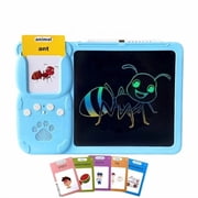 Talking Flash Cards for Toddlers,Preschool Learning Alphabet Sensory Toys Sight Words with Drawing Pad Interactive Educational Activities for Kindergarten