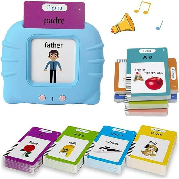 Talking Flash Cards for Toddlers, Montessori Toys Flash Cards, Speech Therapy Toys, 224 Sight Words Blue