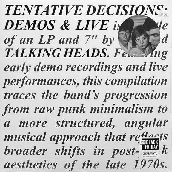 Talking Heads Tentative Decisions: Demos & Live LP w/7"