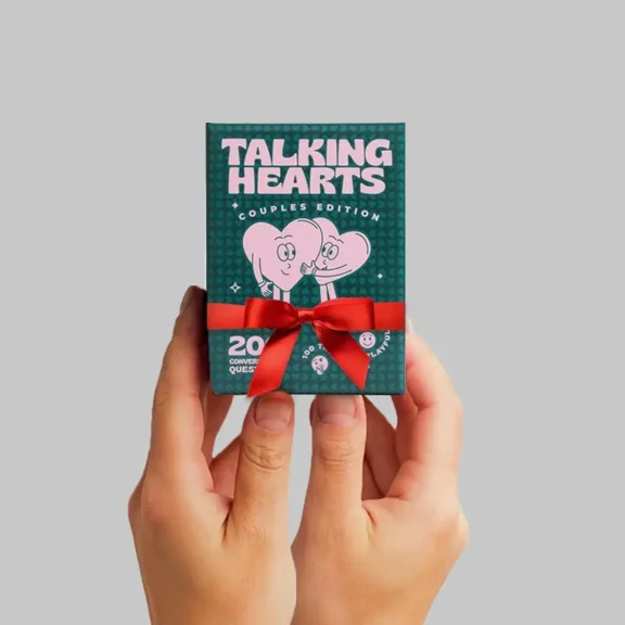 Talking Hearts: Couple Card Game For Date Nights & Travel - 200 Questions