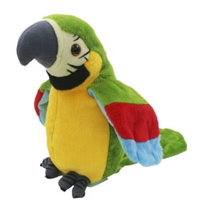 Talking Interactive Electronic Plush Toy with Voice Recording Repeating Function Wing Flapping Motion Animated Animal for Home Entertainment Novelty Gift