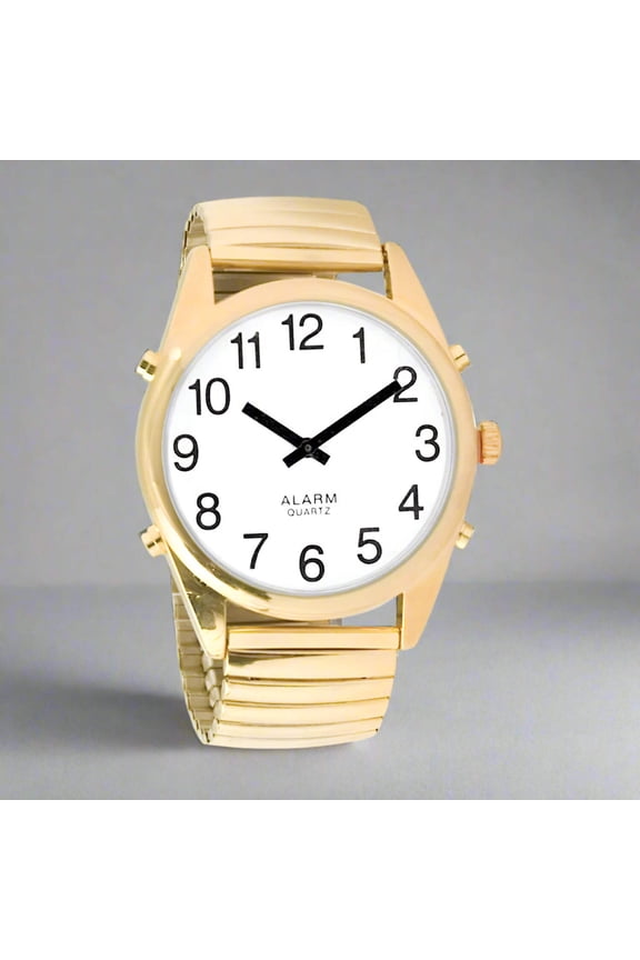 Talking Men's Watch XL Gold Expansion Band