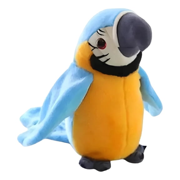 Talking Parrot, Repeats What You Say Stuffed Animal Toy