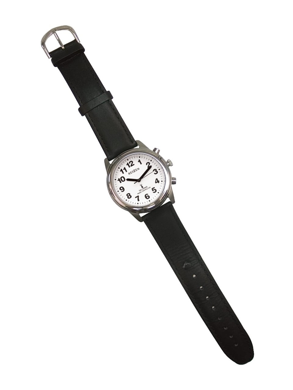Talking Radio-Controlled Stainless Steel Watch - Leather 