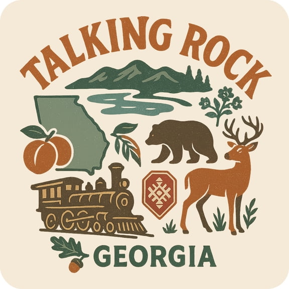 Talking Rock Georgia Keepsakes Souvenir Vinyl Sticker – Destination Travel Keepsake Collectible (4-Inches Wide)