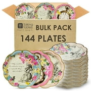 Talking Tables | 144x | Alice In Wonderland Bulk Party Supplies, Disposable Paper Plates, Great For Mad Hatter Tea Party, Birthday, Baby Shower, Garden Party, Afternoon Tea, Wedding