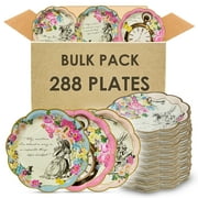Talking Tables | 288x | Alice In Wonderland Bulk Party Supplies, Disposable Paper Plates, Great For Mad Hatter Tea Party, Birthday, Baby Shower, Garden Party, Afternoon Tea, Wedding
