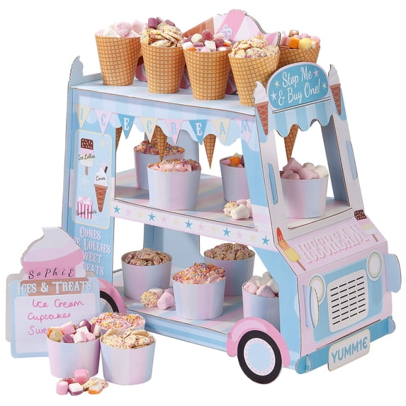 Talking Tables 3 Tier Treat Van with Stickers and 12 Cones