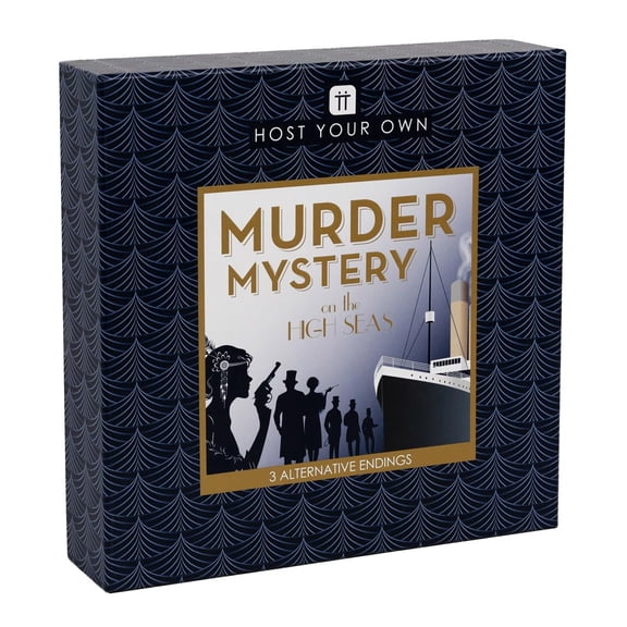 Talking Tables Reusable Murder Mystery Game Death on The Boat, Interactive Family Dinner Party Games Night, Halloween, Christmas Solve The Crime Case, Detective Clues Age 16+, 5-12 Players