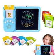 Talking Tablet,2-in-1 English Speaking Flashcards & Interactive Drawing Tablet for Language Learning,224/550 Words,Plug and Play,Situational Teaching Blue-550word