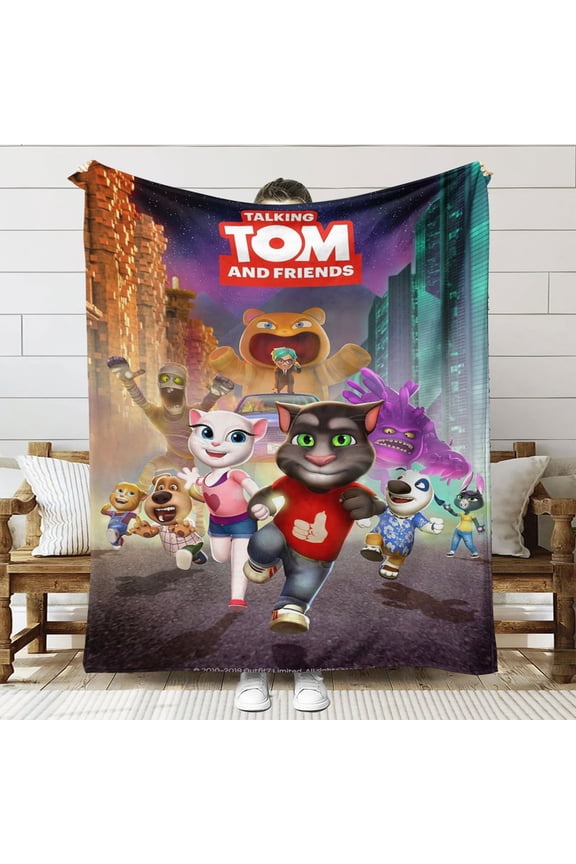 Talking Tom Throw Blanket Gifts for Fans Lover Girls Boys Women Present Hoodie Him Bed 30"x40"