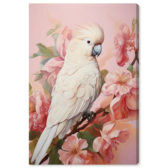 Talking Too Blush Canvas Elegant Floral Wall Art by Art Remedy, Gallery Wrapped, 20" x 30"