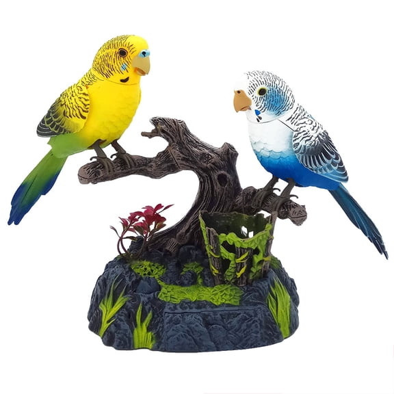 Talking Toy Electronic Parakeet Repeating Chirping Bird with Home Decor Pronunciation for Kids Gifts