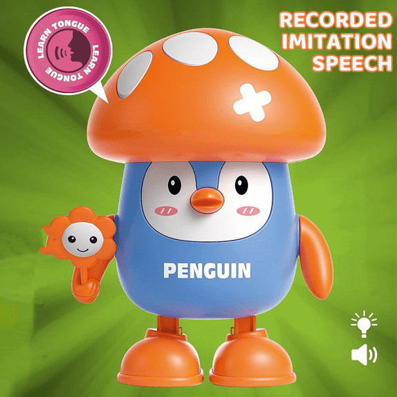 Talking Toy & Musical Dancing Robot for Toddlers wiith Recording and Retelling, Electronic Light Up Walking Crawling Toys for Babies 6-12 Months