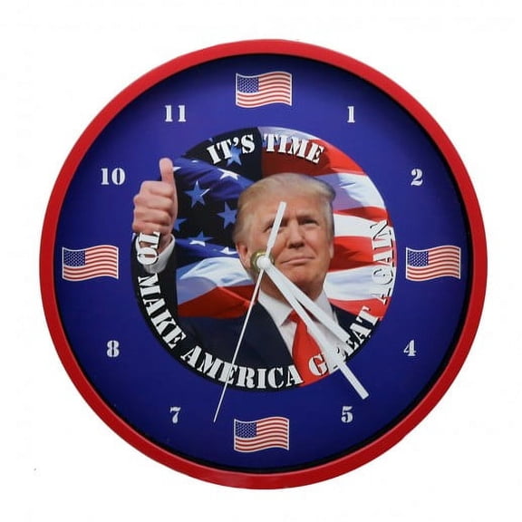 As Seen on TV E-0722 President Trump Talking Clock, 10 in. Diameter