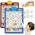 thumbnail image 1 of Talking Wall Chart for Kids,Electronic Alphabet Wall Chart,Learning Toys,English & Spanish Learning Poster with Songs, ABCs, Numbers, Animal Words & Piano, 1 of 8