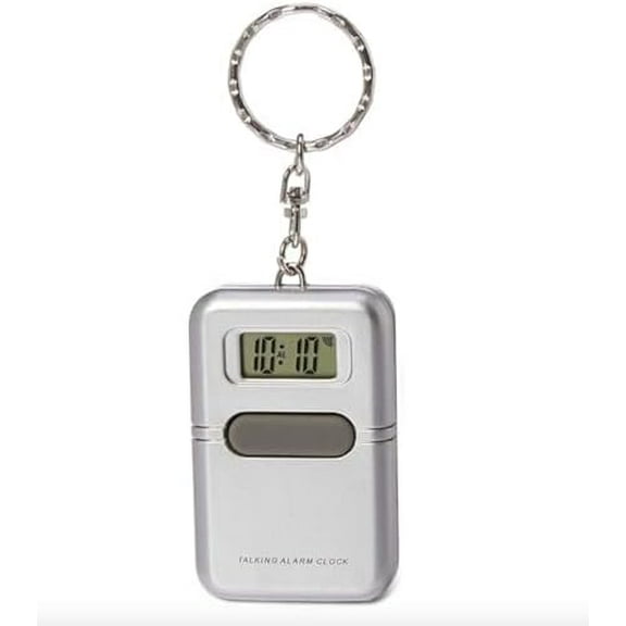 Talking Watches for The Blind Easy to Use Talking Clock for Blind Elderly with LCD Display, Built-in Alarm, Compact & Portable Design, Keychain with Voice Announcement, Good Volume